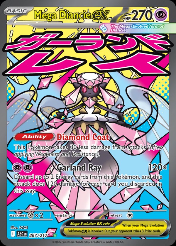 Mega Diancie ex ASC 267 Mega Attack Rare