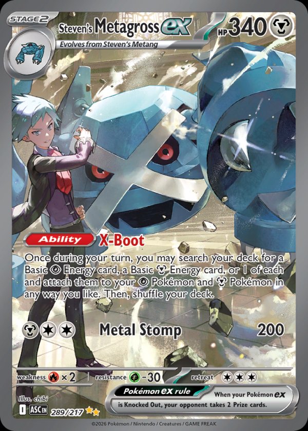 Steven's Metagross ex ASC 289 Special Illustration Rare
