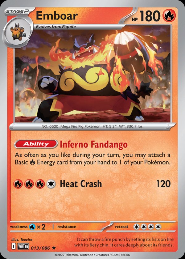 Emboar WHT 013 Rare