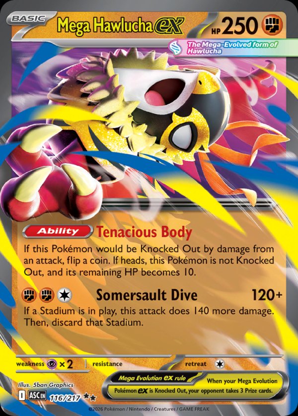 Mega Hawlucha ex ASC 116 Double Rare