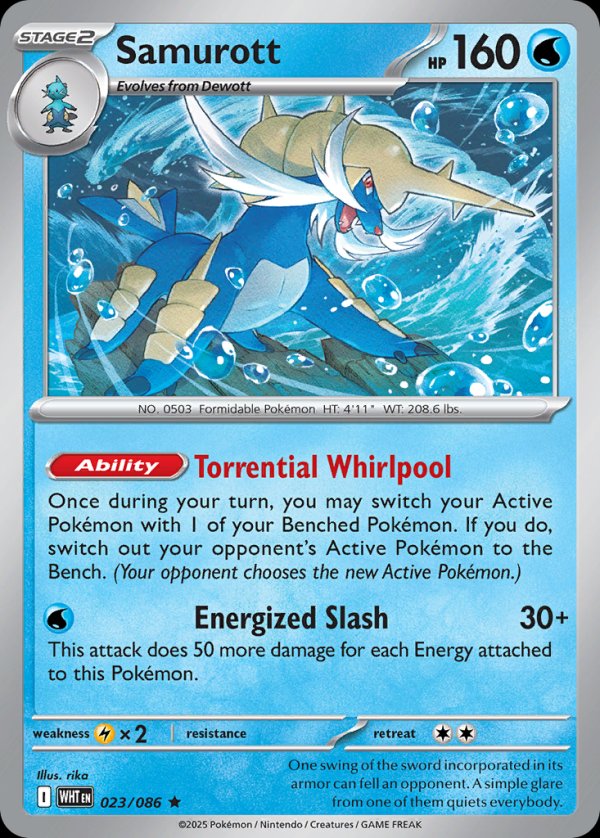 Samurott WHT 023 Rare