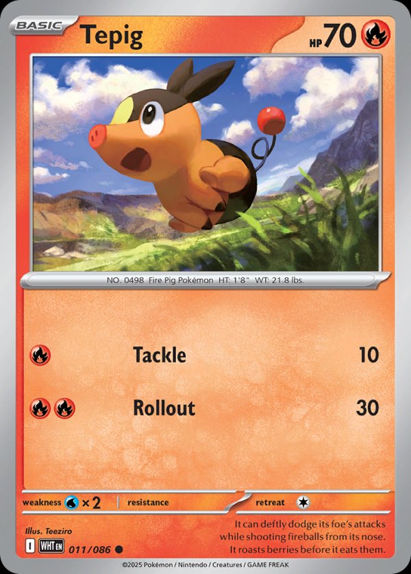 Tepig WHT 011 Common