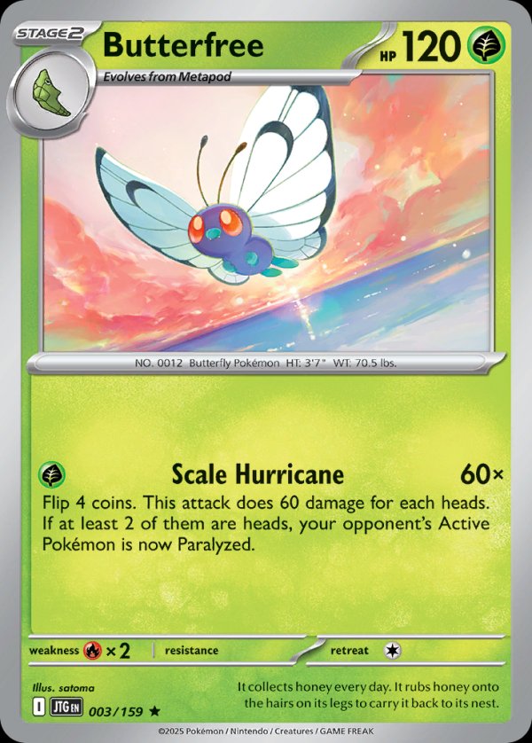 Butterfree JTG 003 Rare