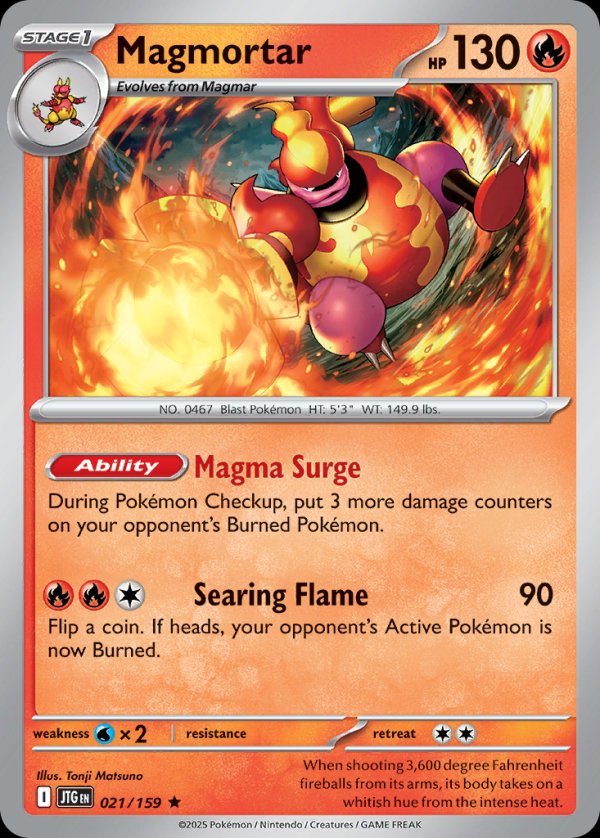 Magmortar JTG 021 Rare