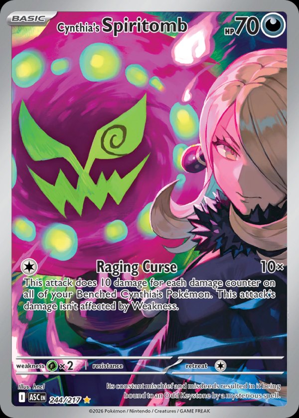 Cynthia's Spiritomb ASC 244 Illustration Rare